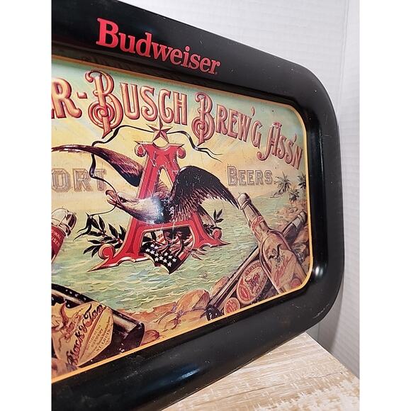 Vintage Budweiser Anheuser Busch Brewing Association Tray 1987 Reproduction - Picture 3 of 6